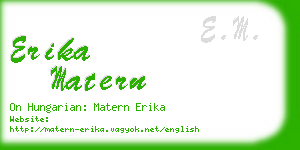 erika matern business card